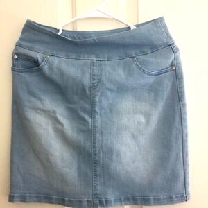 s.c. & co. tummy control denim skirt with inner shorts  skort S 2-6size